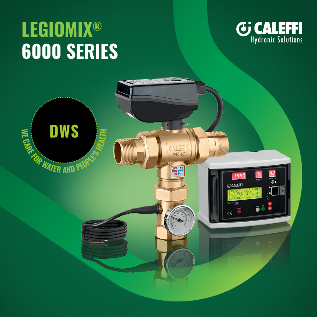 LEGIOMIX® 6000 series, Electronic mixing valve with programmable thermal disinfection