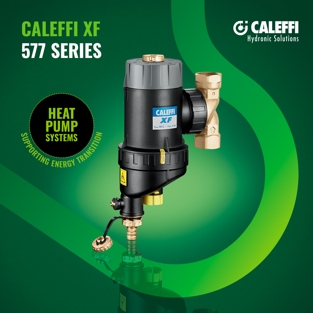 CALEFFI XF 577 series, Semi-automatic self-cleaning magnetic filter