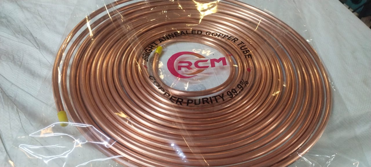 Copper Pipes/Tubes and PCC coils, Copper Rods, sections and Fittings.