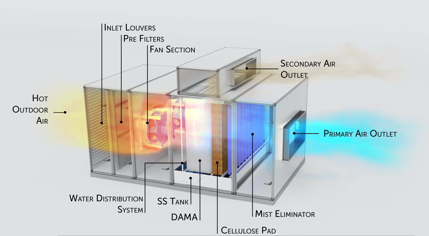 HMX-IDEC (Indirect Direct Evaporative Cooling)