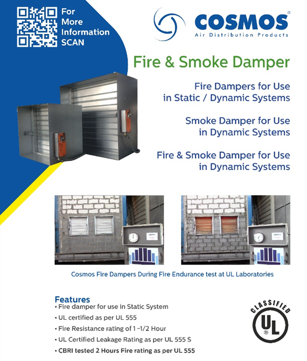 Fire & Smoke Dampers (UL Certified / CBRI Tested)